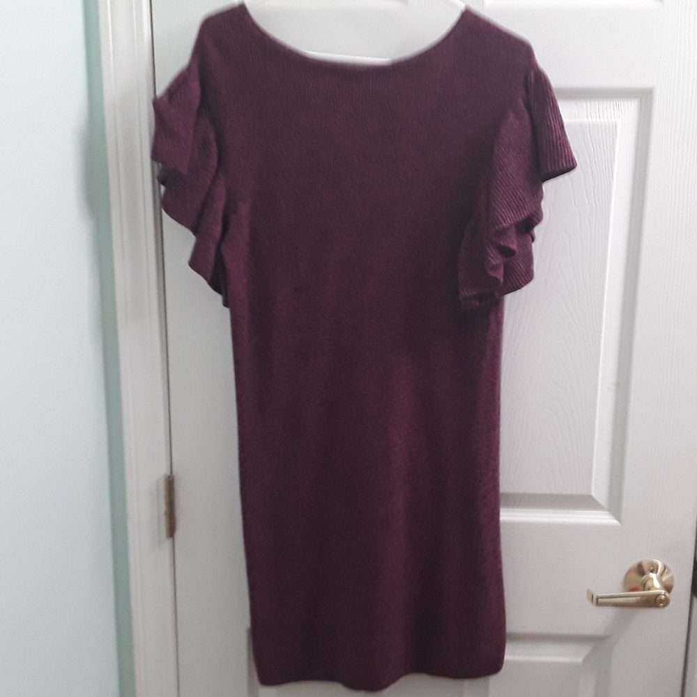 Express Flutter Sleeve Sweater Dress - Picture 2 of 7